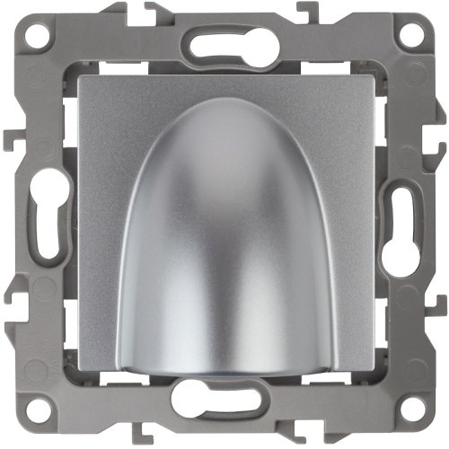 Вывод кабеля без рамки Эра Elegance алюминий картинка